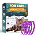 Verstellbares, violettes Pheromon-Beruhigungshalsband für Katzen