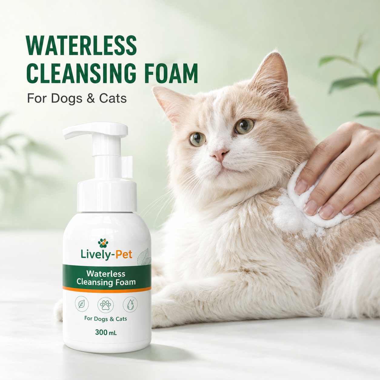 Waterless pet shampoo for convenient dog grooming